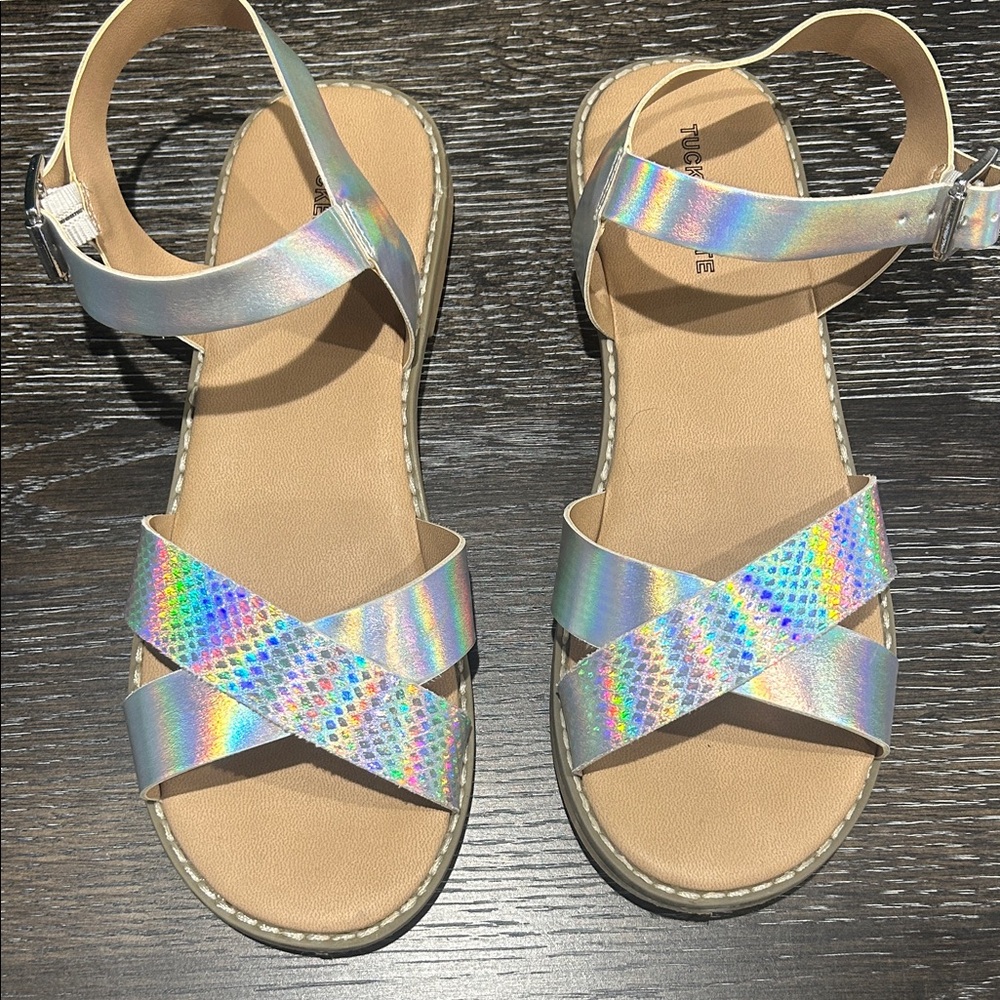 Tucker + Tate girls’ silver sandals